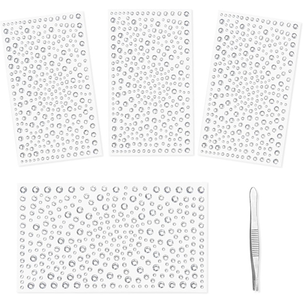 1300 självhäftande Bling Rhinestone Stickers - Akrylkristallpärlor