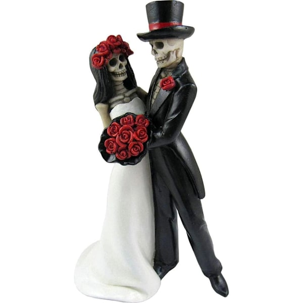 Uhyggelig Skelet Brudgom Bryllupspar Figur, Uhyggelig Skelet Brudgom Figur Harpiks Uhyggelig Bryllupspar Statue