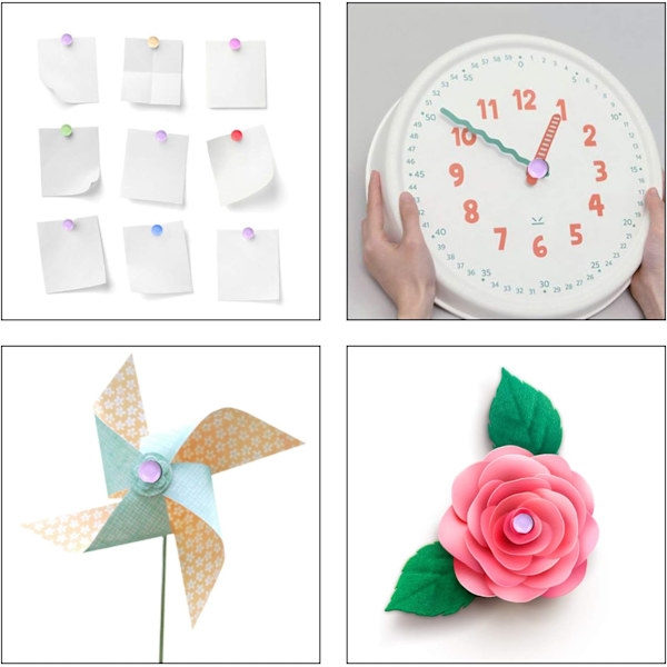 Fargerike Mini Brads: Metallfester for papirhåndverk og scrapbooking