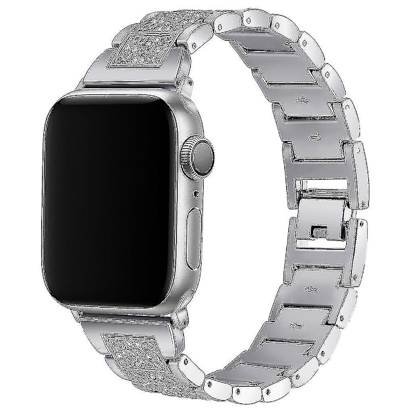 Rustfritt stål krystall armbånd håndleddsstropp band for Iwatch Series 4 40mm