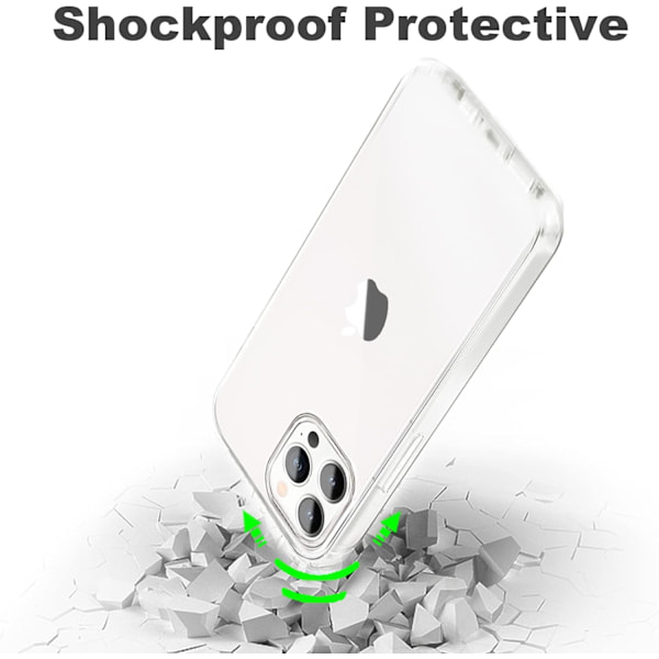 Kompatibel med iPhone 13 Pro Max Cover Klar, Transparent Blød Stødsikker Beskyttende Slank Tynd Bumper Cover Telefon Cover Klar