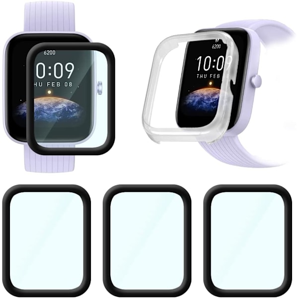 Skærmbeskyttelse til ur, kun kompatibel med Amazfit Bip 3 Pro / Bip 3
