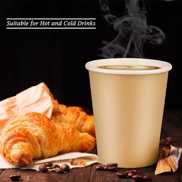 25 pakker papkrus engangsbrug, 8 oz - engangskaffekrus til