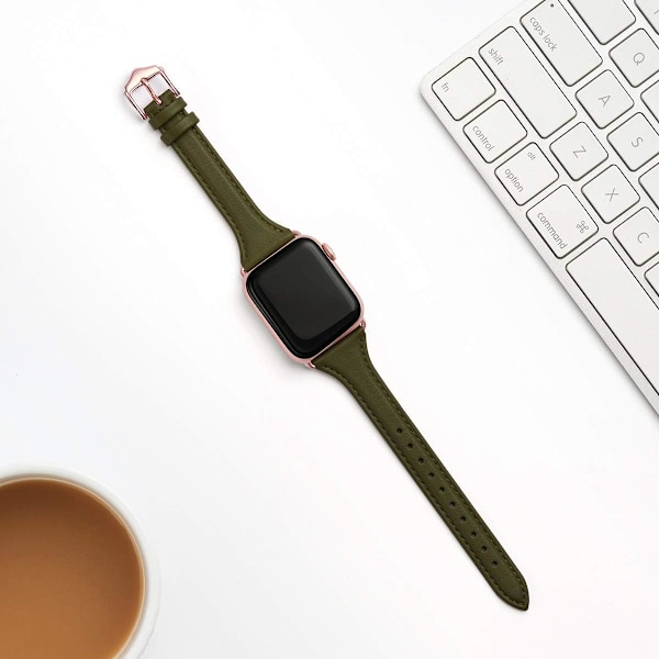 Læderrem Kompatibel med Apple Watch Rem 38mm 40mm