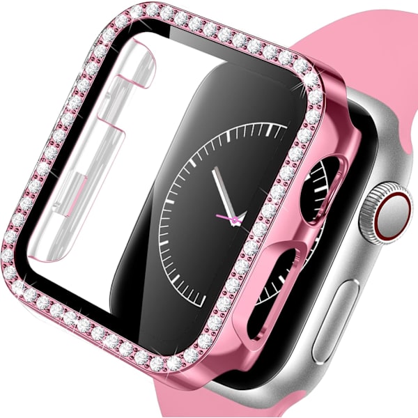 Hårt fodral för Apple Watch 44 mm, Bling Diamonds med skärmskydd