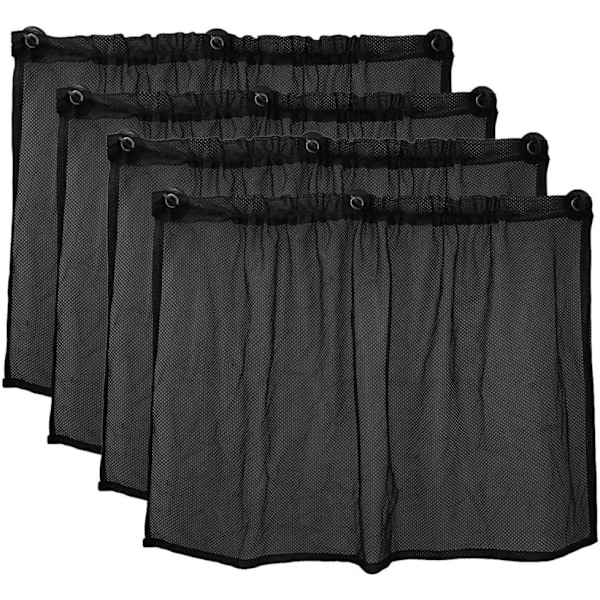 4 stk 75 x 50 cm sidespeil bil solskjerming gardiner bil svart