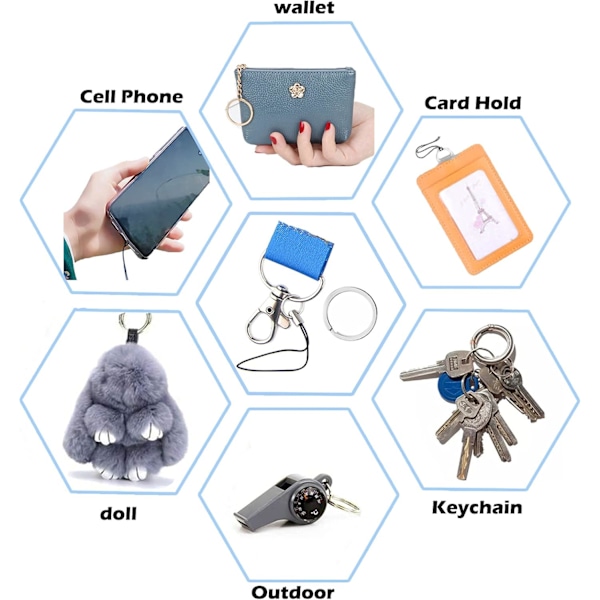 Nyckelband för nycklar, nyckelring, plånbok, ID-hållare, mobiltelefon