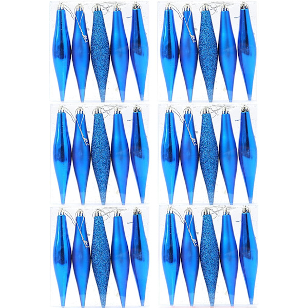Julefinial dråpepynt 30PCS/6Set Usynlig julekule anheng
