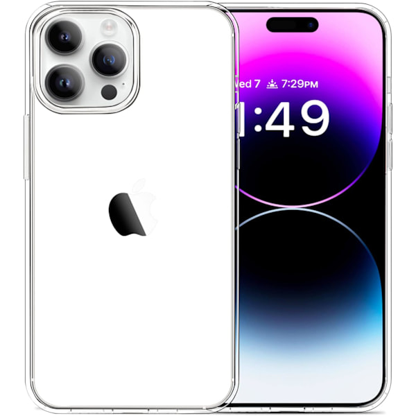 Kompatibel med iPhone 14 Pro Max Cover Gennemsigtig, Blød Stødsikker Beskyttende Slank Tynd Bumper Cover Transparent Telefoncovers Gennemsigtig