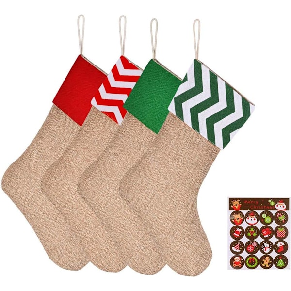 DIY Burlap Jule Strømper - Julepynt