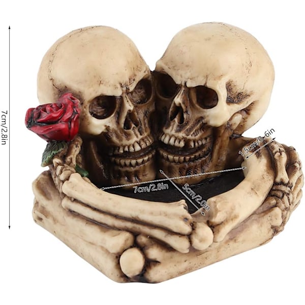 Kraniet Askebæger Resin Moderne Askebæger Bord Askebæger Halloween Ornament til Halloween Indendørs Eller Udendørs Brug