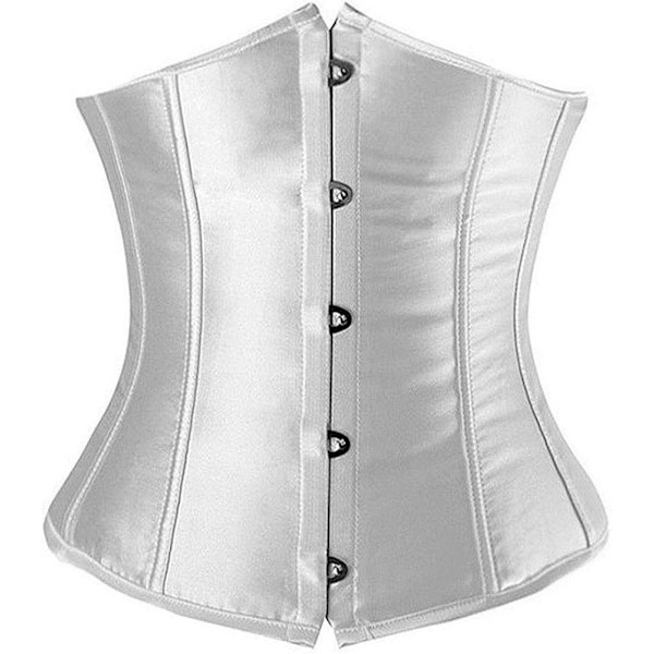 Korsetter til kvinder Talje Cincher Shaper Boned Satin Lace Up Vintage Bustier Top