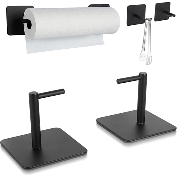 Pappershanddukshållare Black Magnetic Mount Paper Tower Bar med Strong