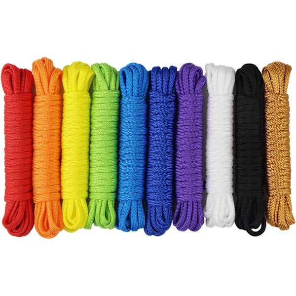 10st färgad Paracord armband rep - Outdoor Survival DIY Kit