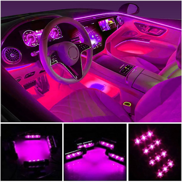 Bil LED-list, 4st 36 LED-bilar Inre ljus under