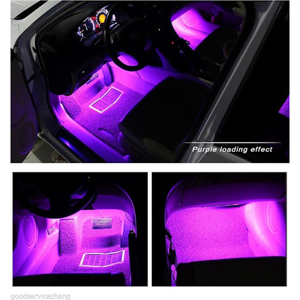Bil LED-list, 4st 36 LED-bilar Inre ljus under
