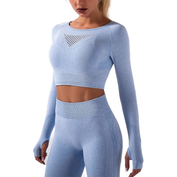 Träningskläder för kvinnor 2 delar Yoga High Waist Leggings Seamless Sport BH