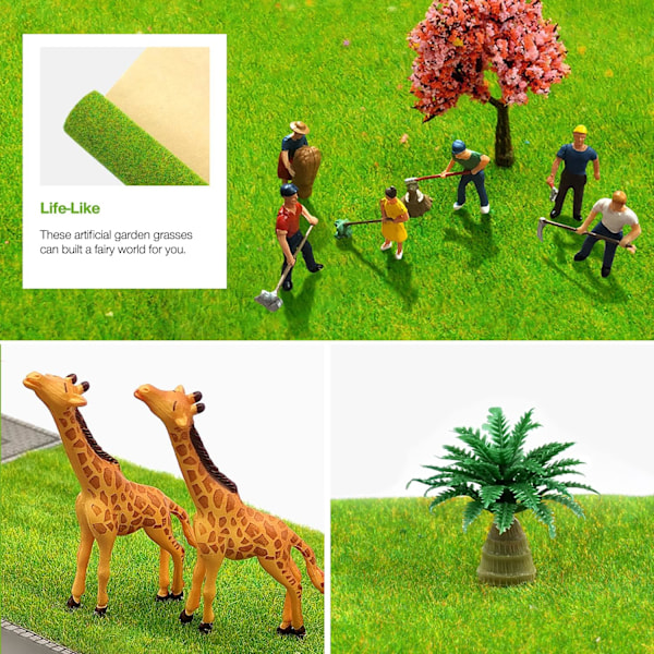 10 stk. kunstig fegress miniatyr, kunstig hagegress diorama