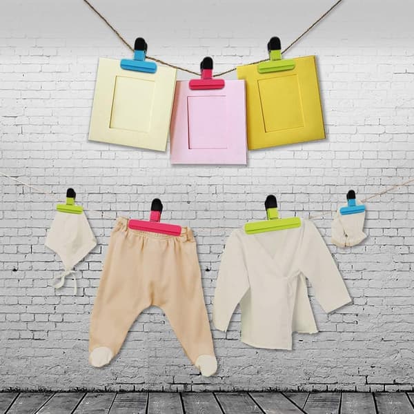 6 flerfargede ABS-chipsklemmer – Robuste, lufttette matklemmer for chipsposer, snacks, poser