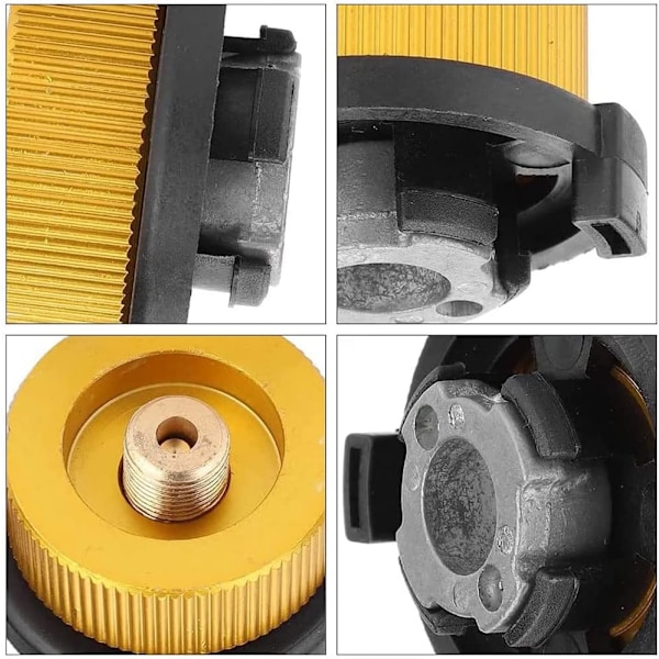Camping gassflaske adapter - 2 deler for butan kanister komfyr tilkobling