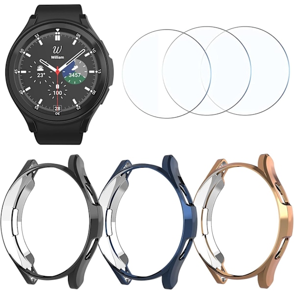 [3+3] Etui med skjermbeskytter for Samsung Galaxy Watch 4