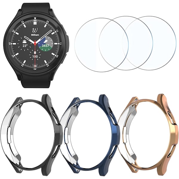 [3+3] Fodral med skärmskydd för Samsung Galaxy Watch 4