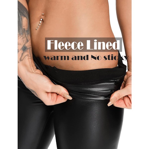 Kvinde Kunstlæder Leggings Bukser PU Elastisk Formgiven Hofte