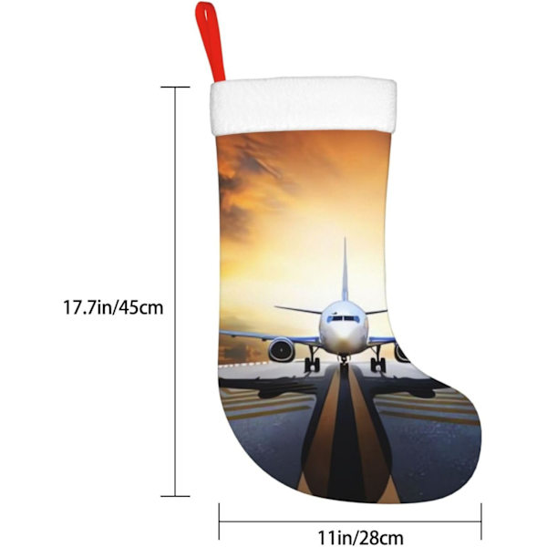 Rygsæk Flytryk Jule Strømpe Julepynt Pejs Hængende Jule Sokker Til Familie Ferie Julefest Dekorationer 45 X 28 Cm
