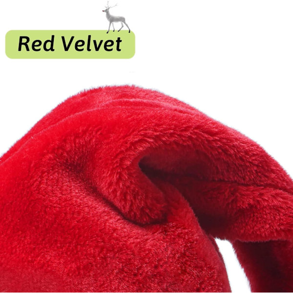 Julhatt, hatt för vuxna, semesterjulhatt, unisex sammetsmysig julhatt