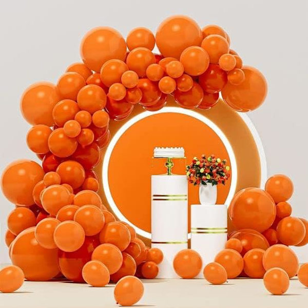 10 gigantiska ballonger orange 40 tum | Blås upp med luft, helium eller fyll