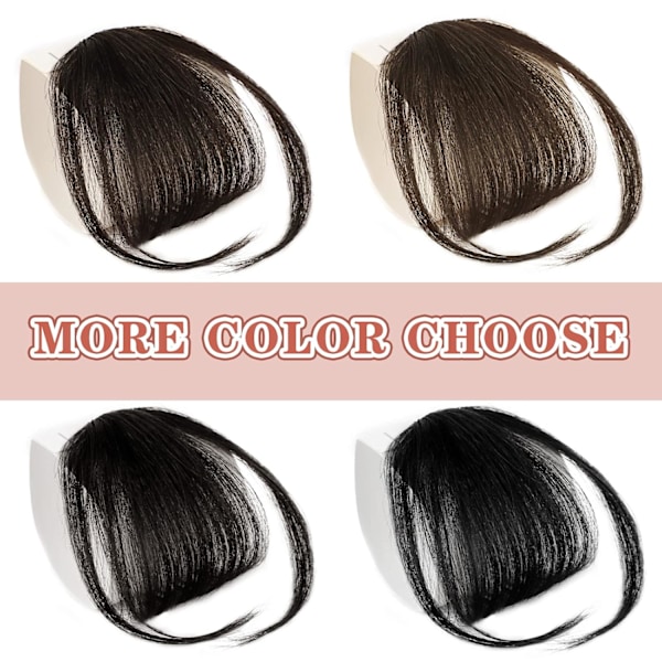 Clip-in lugg for kvinner 100% ekte hår extensions Wispy lugg Fringe