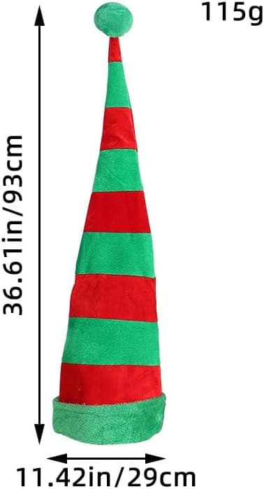 wxsp 1-delad Tomtehattset – Festlig Julhattskollektion – Röda Gröna Julhattar för Julfester och Evenemang – Modell