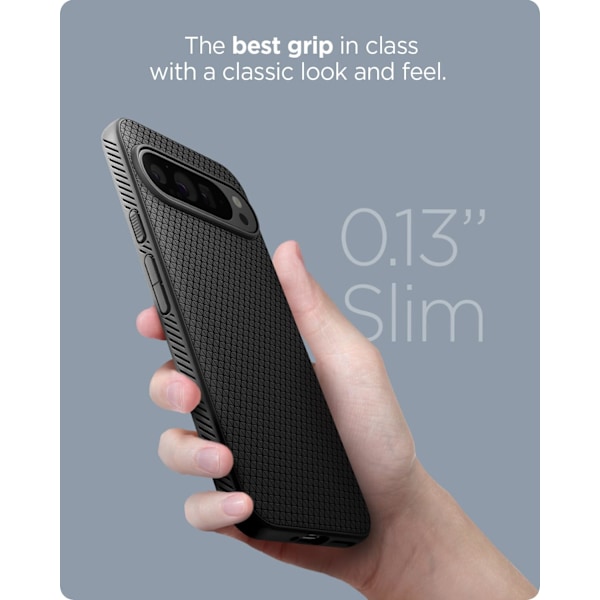 Liquid Air Skal Designat för Pixel 9 Pro XL (2024) [Militärklassat Skydd] - Matt Svart Matt Svart