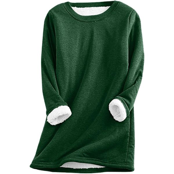 Stribet Fleece Pullover med Juleprint, Rund Hals, Rund Hals, Pasform Pullover Toppe, Mode Langærmet Træning A-grøn Stor A-grøn Stor
