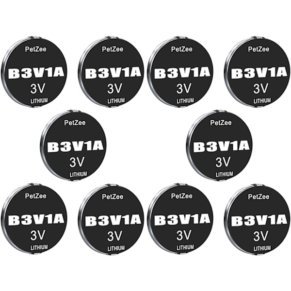 10-pack B3V1A litiumbatteri-ersättning för High Tech Pet Collar-batteri för modell MS-4 och MS-5 (10-pack)