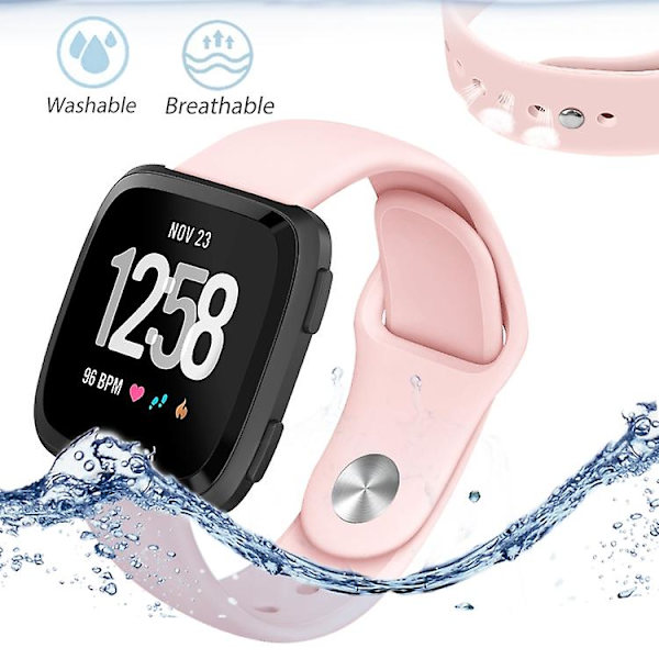 Enfärgat silikonarmband för Fitbit Versa 2 / Fitbit Versa Lite TRS Pink