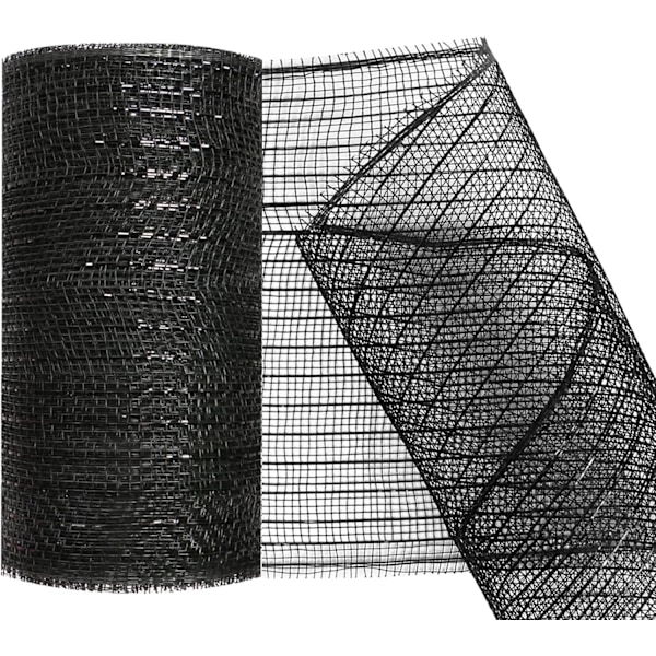 Deco Mesh 5,9 tommer x 30 fot dekor mesh bånd med metallisk folie Deco Mesh