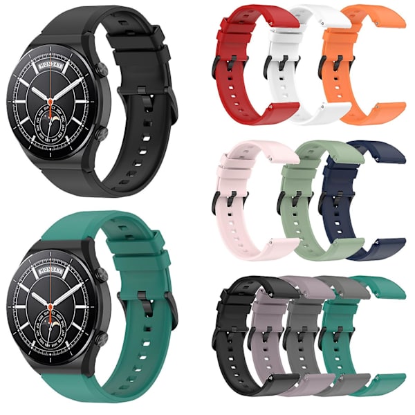 Til Xiaomi Mi Watch S1 silikone rem, vandtæt åndbar blød rem Midnight blue