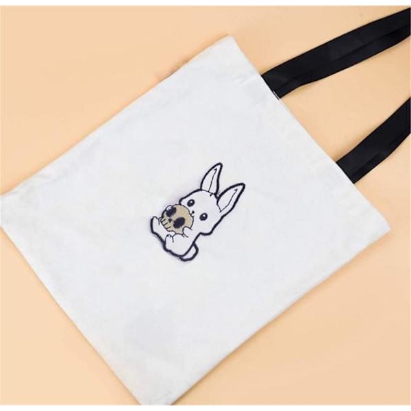 Kanin och dödskalle broderad strykjärn på/sy på lapp för jackor hatt kläder väskor DIY dekoration