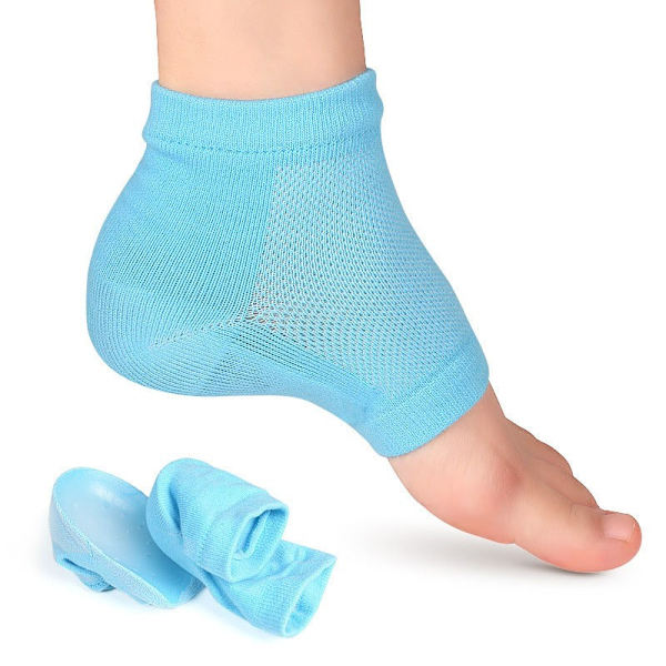 1 par strumpor för häl, halkfria sportsockor för män och kvinnor