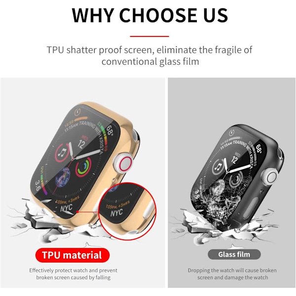 2-pack fodral kompatibelt med Apple Watch 41 mm