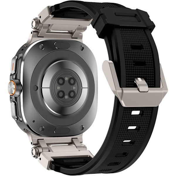 Mjukt silikonband för   Galaxy Watch Ultra 47 män kvinnor, brett robust slitstarkt silikonband med ny uppgraderad metalladapter, vattentätt andningsbart