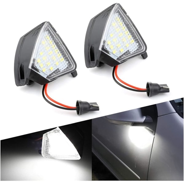 Bil Jordlampe Puddle Velkomstlys - Til VW GOLF 5 GTI V MK5, Jetta, Passat, B5.5, B6, Superb, EOS (Farvetemperatur: 6000K)