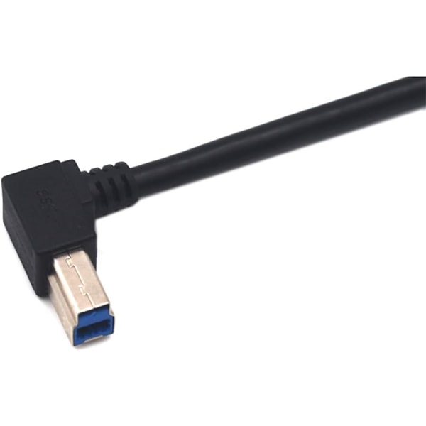 0,3 meter USB type B 3,0 monteringskabel. 90 graders rät vinkel
