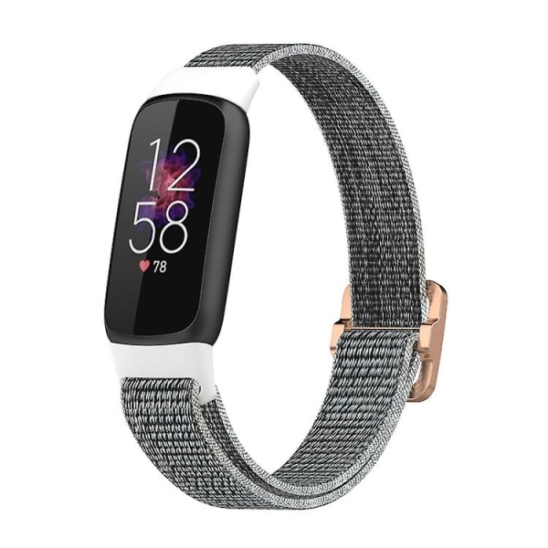 For Fitbit Luxe Justerbar Elastisk Nylon Urrem OVR Seashell