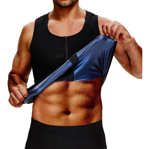 Bastu svett väst träning tank top midjetränare för män kompressionsträning