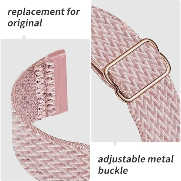 4 stk. nylonrem - Justerbar nylon sportsrem til Fitbit Versa 4/Versa 3/Sense, åndbar udskiftningsrem, flerfarvet