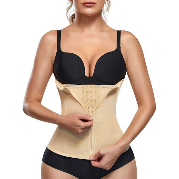 Talje Cincher til kvinder Lynlås Taljetræner Shapewear Mesh Body Shaper Korset