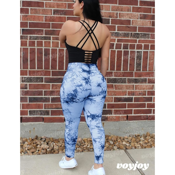 Tie Dye Seamless Leggings för kvinnor Hög midja Yoga byxor. Scrunch Butt Lifting