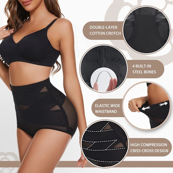 Hög midja formande underkläder för kvinnor Tummy Control trosor bantande Body Shaper